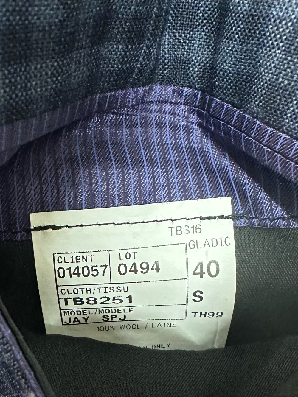 Ted Baker Navy and Black Checked Sport Coat - Picture 6 of 6